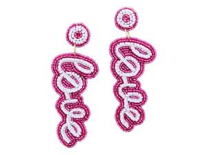 Beautiful Warm Felt <b>Back</b> Beaded Hot Chocolate Handcraft Beaded Embroidery Earrings Fancy Stylish & Latest By Hiba Enterprises - Product Image 3