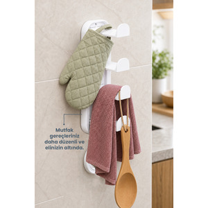 Ensemble d'organisateurs de placard multifonctionnels en plastique avec cintres pour foulards et ceintures, et crochets adhésifs pour porte - Product Image 4