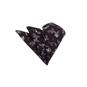 Pochette à col motif fleur marron - Product Image 1