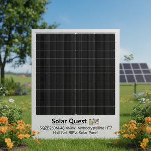 Panneau solaire monocristallin HJT à demi-cellules BIPV Solar Quest SQZB260M-48 460W - Product Image 3