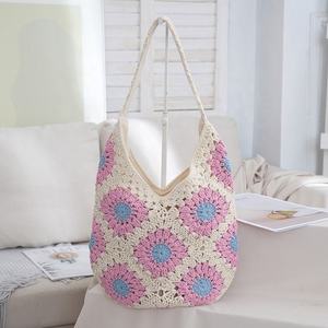Nuevo Bolso de Cuerda de Algodón Tejido para Mujer, Bolso Bandolera con Diseño de Margaritas, Bolso de Playa Estilo Mori - Product Image 4