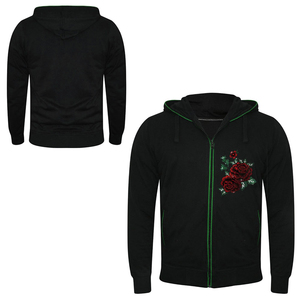 El mejor fabricante, sudadera con capucha de diamantes de imitación con cremallera gruesa de peso pesado French Terry, producto de tendencia superior, sudaderas con capucha y cremallera para hombres - Product Image 5