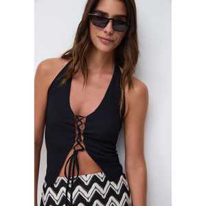 Front <b>Tie</b> Detail <b>Top</b> - Product Image 1