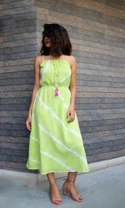 Vestido de algodón de verano para mujer con bordado floral, diseño de moda y decoración de botones, Top transpirable de manga larga para mujer - Product Image 2