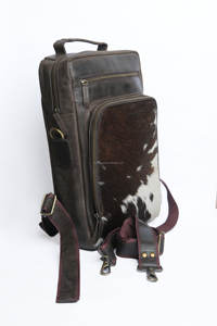 Hair On Leather Backpack Genuine Cowhide Handmade Travel School <b>Bag</b> Fashion Luxury Backpack for Men Women Durable LHBP-0058 - Product Image 5