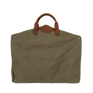 Deluxe Carry on Leather Canvas Garment <b>Bag</b> with Organizer & Zippers for Business Travel and Storage Men's Suit Cover LCMA-0009 - Product Image 1