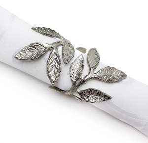 Anneau de serviette en feuille d'or artisanal, support de table en métal de qualité supérieure, décoration élégante en feuille antique, accent pour la décoration de mariage, de la maison et de la salle à manger - Product Image 2