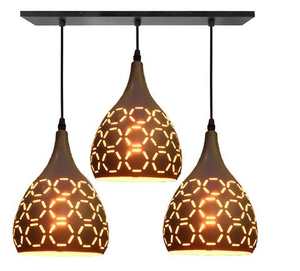 Luminaire suspendu en métal sophistiqué, forme de diamant traditionnelle, couleur personnalisée, artisanat H.M.A, décoration intérieure - Product Image 2