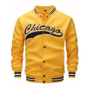 Chaqueta Universitaria de Lona Bordada Personalizada para Hombre al por Mayor, con Capucha, Acolchada, 100% Algodón, Ropa de Abrigo de Invierno - Product Image 1