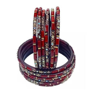 Multi Color Ladies <b>Glass</b> <b>Bangles</b> for Wedding Wear Traditional Afghani Cultural Elegant Design <b>Glass</b> Churiya for Women - Product Image 2