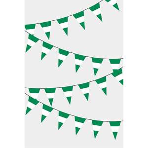 Decoraciones para Fiestas, Guirnalda de Banderas Triangulares Nigerianas - Product Image 1