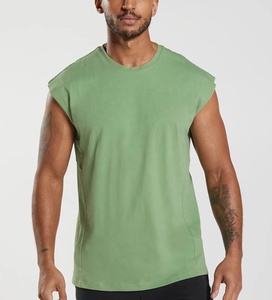 Chaleco deportivo personalizado de dos tonos acanalado en contraste para hombre, chaleco transpirable de algodón para entrenamiento en gimnasio, verano, hecho para correr, poliéster, estampado 3D - Product Image 1