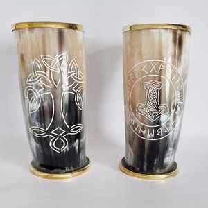 Vaso de chupito de cuerno Accesorios para beber Artesanía Navidad Disponible Precio económico - Product Image 1