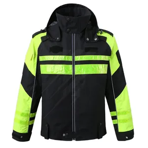 Hi-Vis Work Safety Jacket Men's Two Tone High Visibility Reflective Jacket On Construction Site Safety Jacket breathable