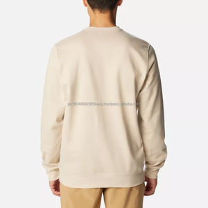 100% haute qualité personnalisé poids lourd hommes coton col rond sweat blanc uni luxe recadrée sweat pour hommes - Product Image 6