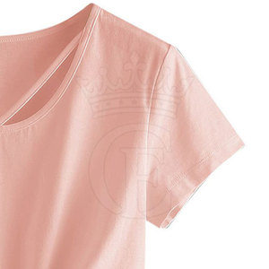 Haut court pour femme design personnalisé pour l'extérieur, couleur unie, manches courtes, confortable et écologique pour l'été - Product Image 5