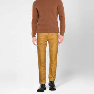 Séchage rapide lavé prix de gros pantalon en cuir personnalisé nouveau design pantalons en cuir pour hommes pour la vente en ligne - Product Image 4