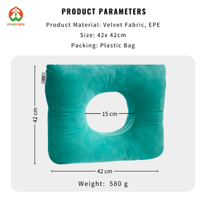 Coussin respirant en maille Aiwecare pour soulager la pression, escarres, hémorroïdes, <span class=keywords><strong>fracture</strong></span> du <span class=keywords><strong>coccyx</strong></span>, fournitures de rééducation thérapeutique, vert - Product Image 3