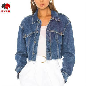 Veste en jean pour femme, style OEM ODM, vente en gros, veste en jean tendance, prix d'usine - Product Image 1