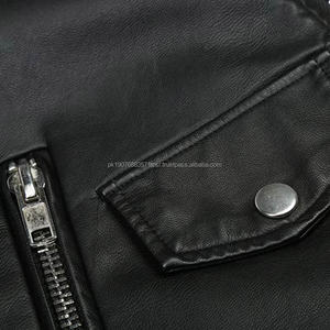 Chaqueta de Cuero Personalizada de Alta Calidad para Mujer, Clásica, Negra, con Cierre y Bolsillos, para Motociclismo - Product Image 2