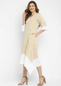 2023 Modest Fashion <b>Plus</b> <b>Size</b> <b>Kaftan</b> Maxi for Women Three Quarter Sleeve Midi Dress - Product Image 2