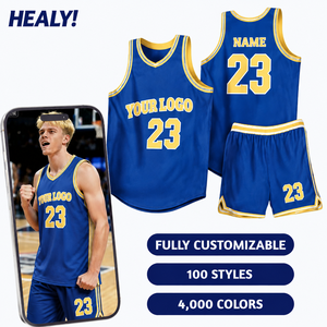 Maillot de basketball vintage classique à rayures bleues et jaunes en maille respirante, avec logo et numéro personnalisés, uniforme sportif confortable pour le quotidien - Product Image 5
