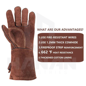 Gants de sécurité professionnels à haute durabilité ajustement confortable doublure en coton résistant au feu gants de soudage usine directe OEM ODM - Product Image 6