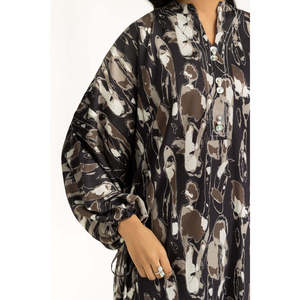 Ensemble coordonné imprimé en viscose IPST-55020 Tissu en crêpe décontracté élégant et confortable - Product Image 5