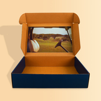 Boîte postale en carton personnalisée avec logo de marque OEM, fabriquée en papier ondulé pour l'emballage, l'expédition et la livraison de vêtements