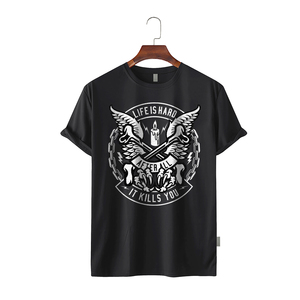 T-shirt Homme Coupe Droite Streetwear Tendance 100% Coton Épais Sérigraphié Logo Personnalisé Fabricant OEM Vente en Gros - Product Image 4