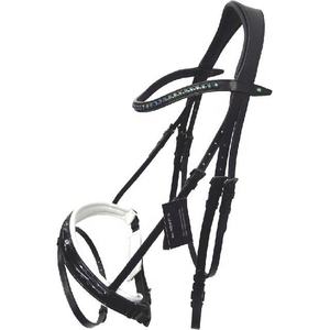 Licou de cheval en cuir noir de qualité supérieure confortable doux rembourré matériel en laiton Durable facile réglable licou d'équitation - Product Image 1