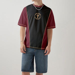 เสื้อยืดโอเวอร์ไซส์สำหรับผู้ชายเสื้อครอปผ้าฝ้ายและผ้าโพลีเอสเตอร์ผ้าคอตตอนสวมใส่สบายออกแบบโลโก้ได้ตามต้องการ - Product Image 3