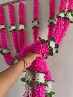 Guirlande de fleurs de jasmin rose artificielle avec bouquet de fleurs rajanigandha décor élégant pour la maison Festival événement mariage bébé douche