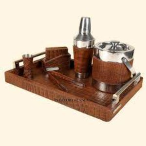 ชุดเชคเกอร์ถังไวน์และภาชนะเก็บความเย็นพร้อมถังไวน์ดีไซน์แฟนซีสีเงินเงาวาวสีแดง - Product Image 5