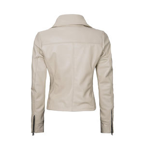 Chaquetas de Cuero para Motocicleta para Mujer, con Cuello Alto, Transpirables y Personalizables, Chaqueta de Cuero Genuino para Mujer en Nurak - Product Image 2