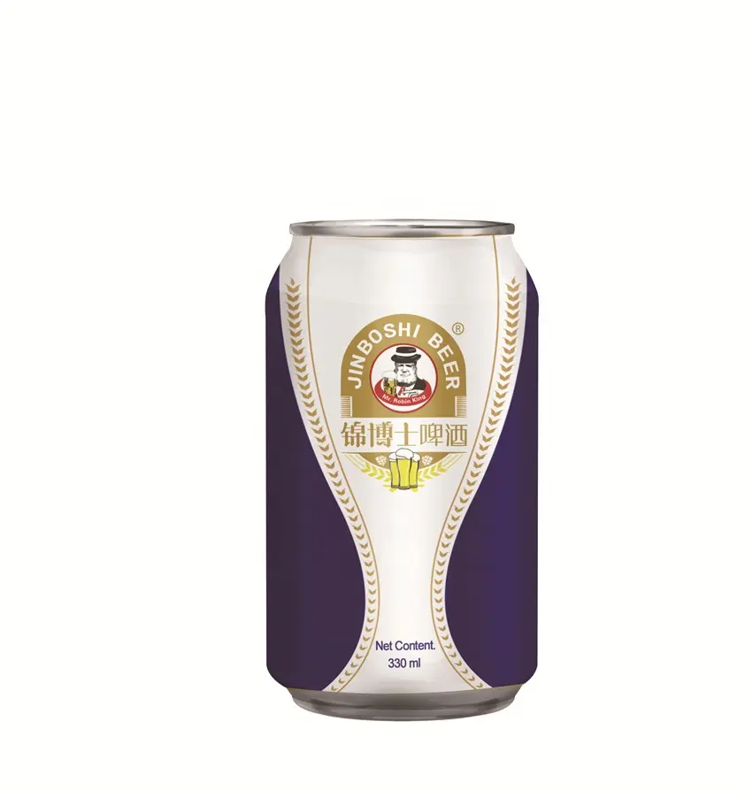 Tùy Chỉnh Hương Vị Rượu Nội Dung Ánh Sáng Bia Lager Bia Trung Quốc Tốt Nhà Cung Cấp Cao Cấp Bia 4.5% Trong Frosted Có Thể 500Ml 330Ml * 24