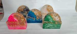 Factory Price Custom Size <b>Epoxy</b> Resin Coaster Best Sale Round Shape Best Quality100 %Natural <b>Epoxy</b> Resin Coaster Table Ware - Product Image 2