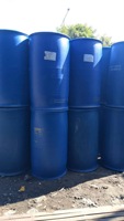 30L 50L 60L 120L 160L 200L Wadah Penyimpanan Drum Plastik Biru untuk Pengemasan Makanan/air/bahan kimia/bahan bakar