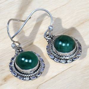 อัญมณีมรกต925ต่างหูเงินสเตอร์ลิงเครื่องประดับราคาขายส่ง - Product Image 1