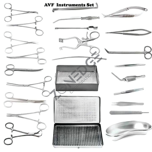 Juego de instrumentos quirúrgicos AVF de la mejor calidad de 108 piezas Juego de Cirugía de fístula arteriovenosa de acero inoxidable de Zonedge - Product Image 1
