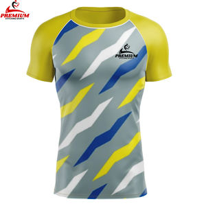 Top muscular de compresión de gimnasio de secado rápido para hombre, pantalones cortos sólidos para correr, camisa de Fitness de manga, cintura elástica hecha a medida - Product Image 3