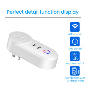 Prise murale intelligente Wifi HONPNK EU US UK AU <span class=keywords><strong>FR</strong></span> JPN IT SE BR Inde, prise électrique multi-prises avec double port USB - Product Image 4