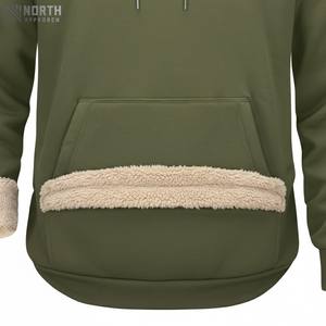 Sudadera con Capucha para Hombre 2025, Gruesa, 500 g/m², Felpa, Sin Cordones, Corte Regular, Temporada de Invierno, Reversible, Estampado Digital, con Bolsillo - Product Image 5