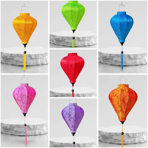 Hoi Silk Bamboo Lantern Wall Hanging-Handmade Multi-Shape Decor for Graduation Lunar New Year-High Quality Indoor/Outdoor Use - Product Image 6