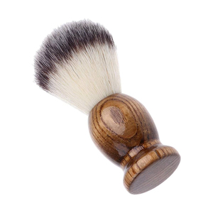 Berber Pro erkek yüz tıraş fırçası berber temizleme fırçası <span class=keywords><strong>Metal</strong></span> kolu domuzu kıl parmak sakal fırçası bakım için - Product Image 1
