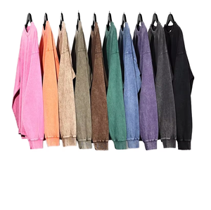 Sweats à capuche en coton 100% coton Sun Faded Puff Sweats à capuche imprimés Sweats à capuche brodés personnalisés - Product Image 1