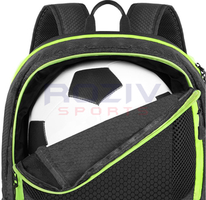Sac de sport unisexe en polyester OEM pour le football, la natation, la salle de sport, les voyages, sac à dos avec porte-ballon séparé, logo personnalisé - Product Image 4