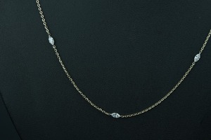 Collar de diamantes cultivados en laboratorio sintético de corte redondo de moda para mujer, oro rosa/plata/chapado en oro, certificado IGI - Product Image 2