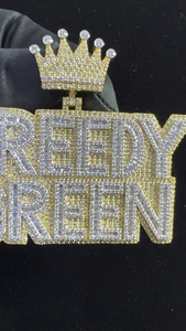 Pendentif en diamant avec nom en argent sterling 925 glacé personnalisé de style élégant avec forme de nom personnalisée pour mariage ou occasion spéciale - Product Image 5