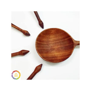 ช้อนไม้สไตล์เวียดนาม2025ดีไซน์ตามหลักสรีรศาสตร์สำหรับร้านกาแฟในบ้านและใช้เป็นของขวัญ - Product Image 1